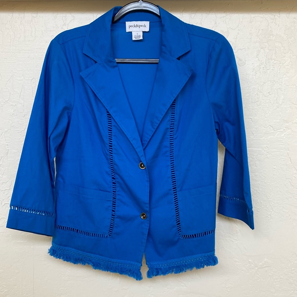 Peck & Peck Blazer Fringe Hem